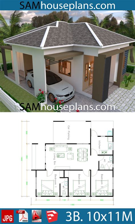 House Plans 10x11 With 3 Bedrooms Roof Tiles House Plans Free Downloads