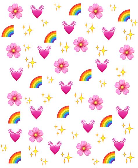 Rainbow Heart Emoji Background Sticker By Bluemoon230