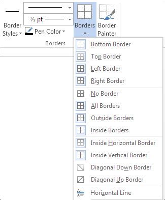 How To Add And Remove Borders In Tables Word Processing Blog