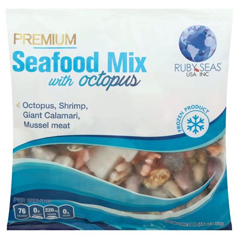 Frozen Premium Seafood Mix With Octopus Shop Shrimp And Shellfish At H E B