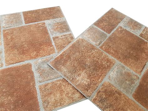 Vinyl Floor Tiles Stone Effect Mosaic Brick Slate Tile Self Adhesive