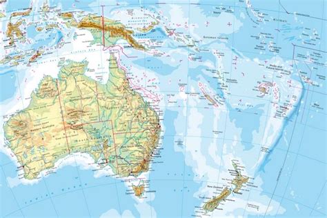 Diercke Weltatlas Kartenansicht Australiaoceania — Physical Map