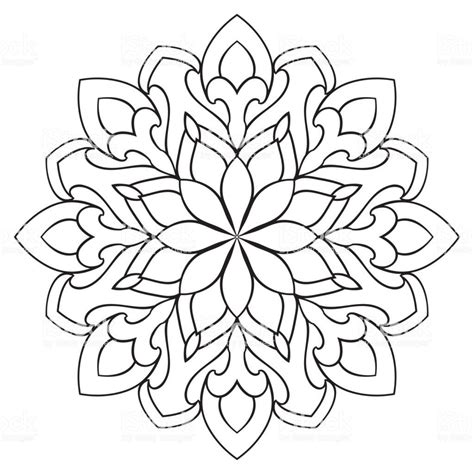 Vector Simple Mandala With Abstract Elements Isolated On White