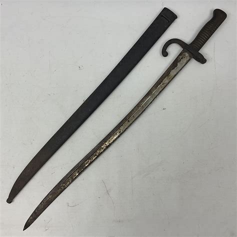 French 1866 Pattern Sabre Bayonet With 57cm Fullered Steel Curving