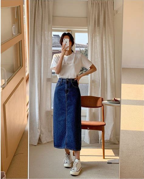 Envy Look Monica Denim Long Skirt Denim For Women Kooding Moda