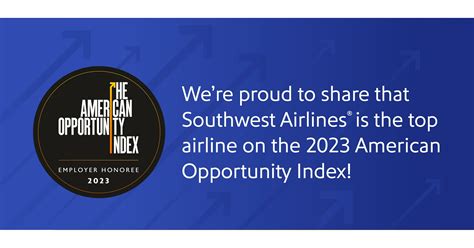 SOUTHWEST AIRLINES NAMED THE TOP AIRLINE FOR JOB GROWTH AND OPPORTUNITY