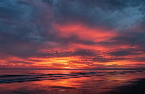 รูปภาพ พระอาทิตย์ตกดิน มหาสมุทร สายัณห์ ท้องฟ้าสีแดงตอนเช้า ขอบฟ้า พระอาทิตย์ขึ้น รุ่ง