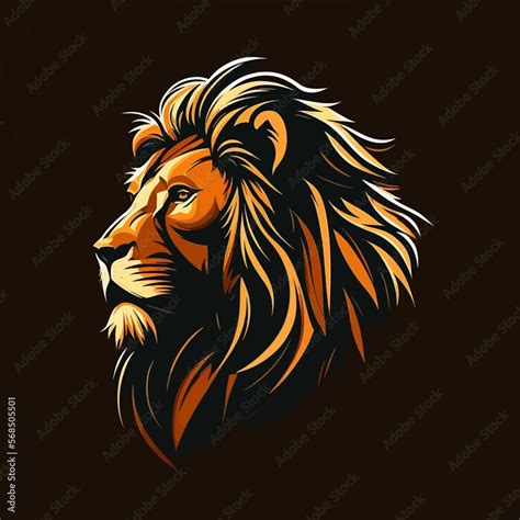 Lion Head Lion Logo Symbol Gaming Logo Elegant Element For Brand