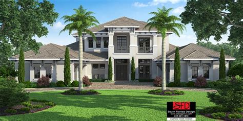 South Florida Design Coastal Contemporary 2 Story House Plan
