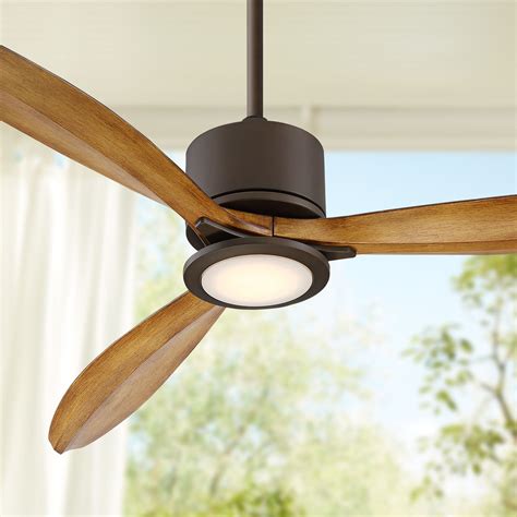 56 casa vieja rally industrial rustic 3 blade indoor outdoor ceiling fan with led light remote