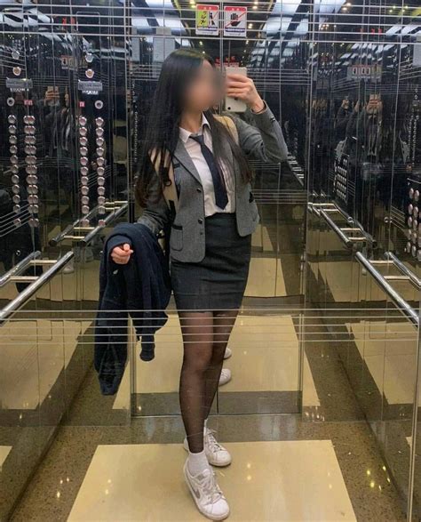 와이고수 ㅇㅎ 교복에 검스 소녀 모델 여자 교복 교복 스타일