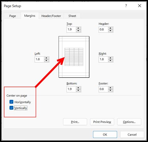 How To Center A Worksheet Horizontally And Vertically In Excel