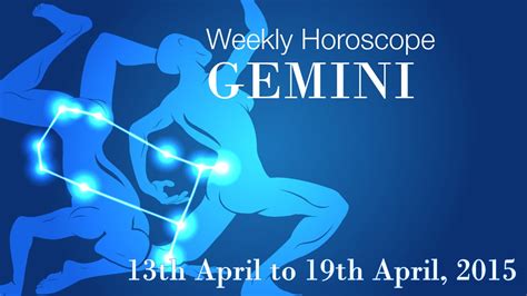 Gemini Weekly Horoscope From 13th April 2015 Prakash Astrologer Youtube