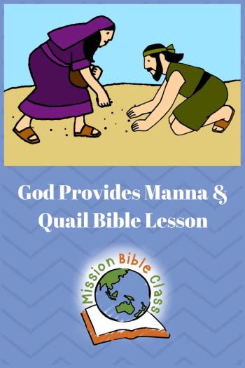 God Provides Water Manna And Quail Mission Bible Class