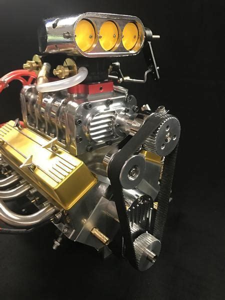 14 Scale V8 Nitro Powered Supercharged Working Engine Quarter Scale