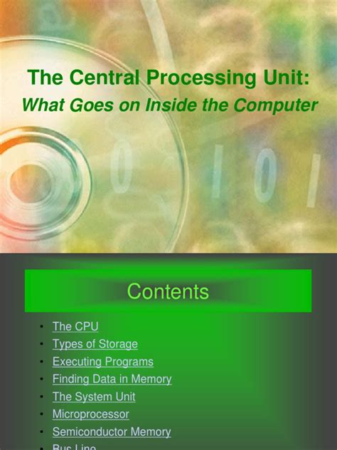 Cpu Ppt Central Processing Unit Random Access Memory