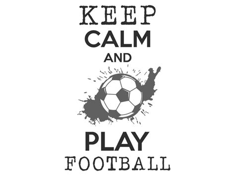 Wandtattoo Keep Calm And Play Football Wandtattoosde