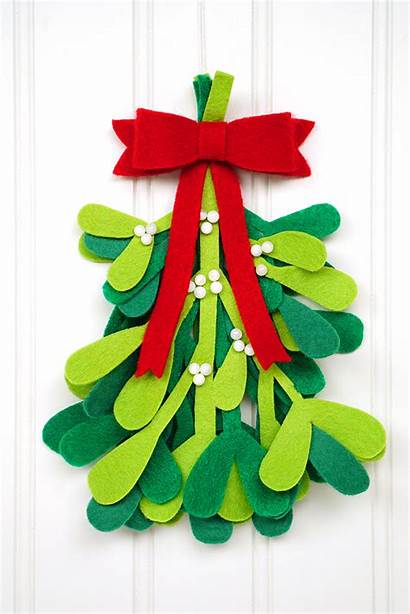 Christmas Felt Mistletoe Decorations Diy Crafts Holiday