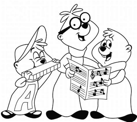 Alvin And The Chipmunks Coloring Pages Coloring Pages To