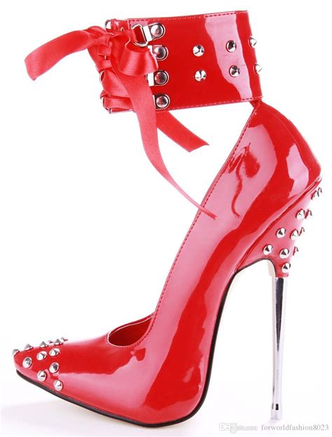 ultra thin metal heel extreme high heel 16cm metal heel sexy pumps pu patent leather fashion