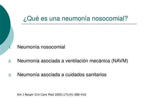 Ppt Epidemiolog A Y Manejo Cl Nico De La Neumon A Nosocomial
