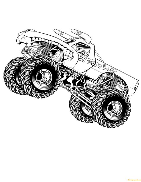 El Toro Loco Jumping Coloring Page Free Printable Coloring Pages