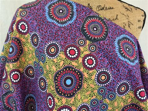 Australian Aboriginal Fabric By The Yard Cotton Quilt Fabric With