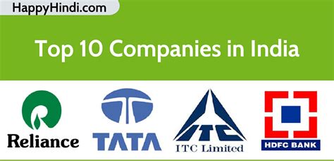 भारत की सबसे बड़ी कम्पनिया Top 10 Companies List In India 170 Billion