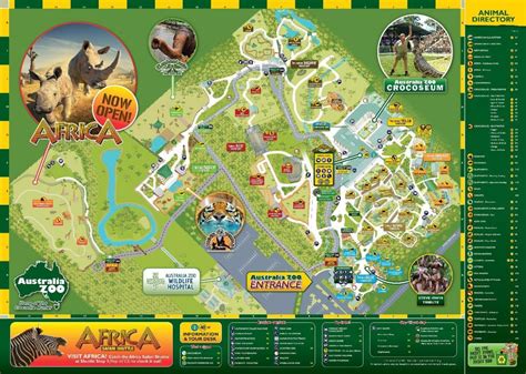 Australia Zoo Map Map Of Australia Zoo Australia And New Zealand