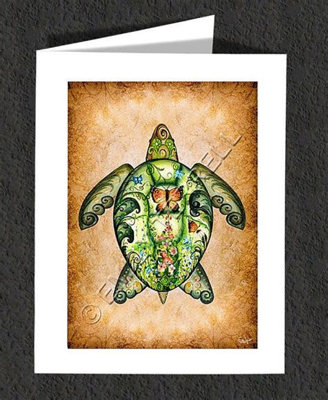 Sea Turtle Garden Sea Turtle Note Card Note Cards Cards Sea Turtle