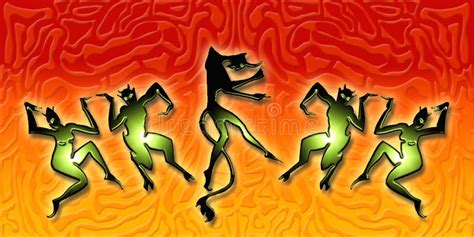 Dancing Demons Stock Illustration Illustration Of Ghosts 1106593