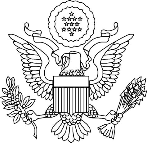 Great Seal Of The United States Coloring Page Coloring Home