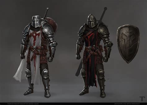Artstation Templar Armor Michał Sałata Fantasy Character Design