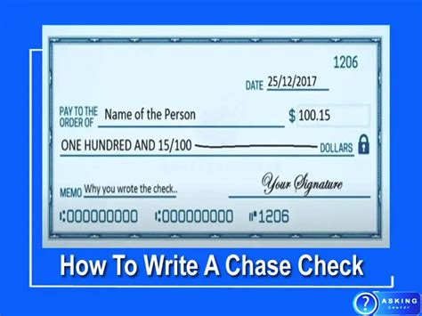 How To Write A Chase Check Easy Steps Asking Center
