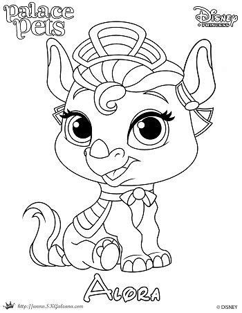 Discover all the princesses having fun coloring page. Princess Palace Pet Coloring Page of Alora | Disney ...
