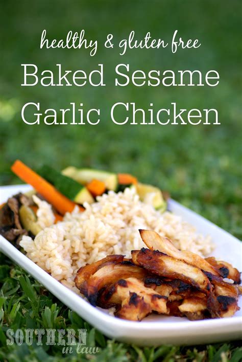 They're paleo, aip, vegan, gluten free, dairy free and sugar free, so enjoy them without worrying about unhealthy ingredients! Southern In Law: Recipe: Healthy Baked Sesame Garlic Chicken