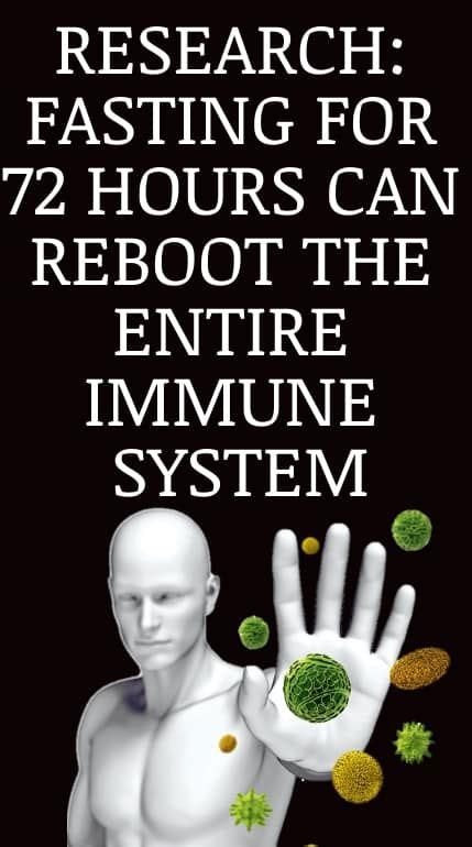 Research Fasting For 72 Hours Can Reboot The Entire Immune System