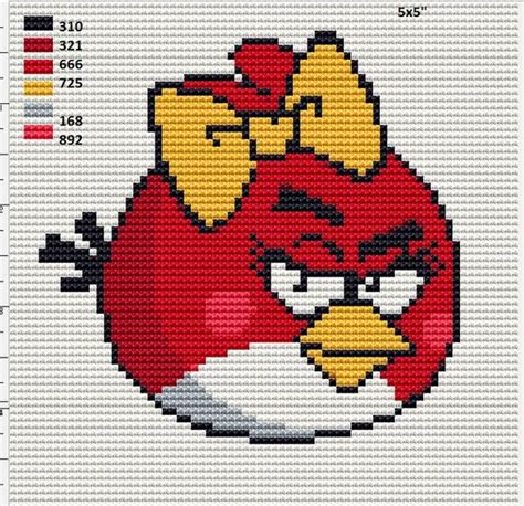 Angry Birds Cross Stitch Pattern Cross Stitch Pinterest Stitches