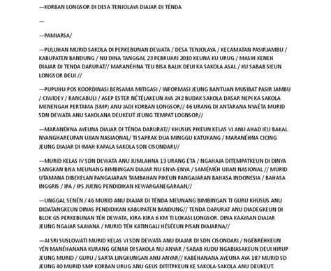 15 Contoh Warta Sunda Singkat Bahasasunda Id Riset