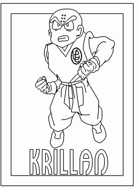 Krillin Coloring Pages