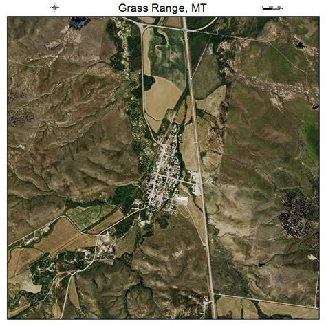 Aerial Photography Map Of Grass Range Mt Montana