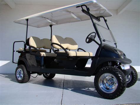 Black Lifted 6 Passenger Limo Club Car Golf Cart Golf Carts Lifted