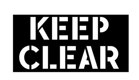 Keep Clear Stencil 500 X 280mm Stickerboy Graphics And Design