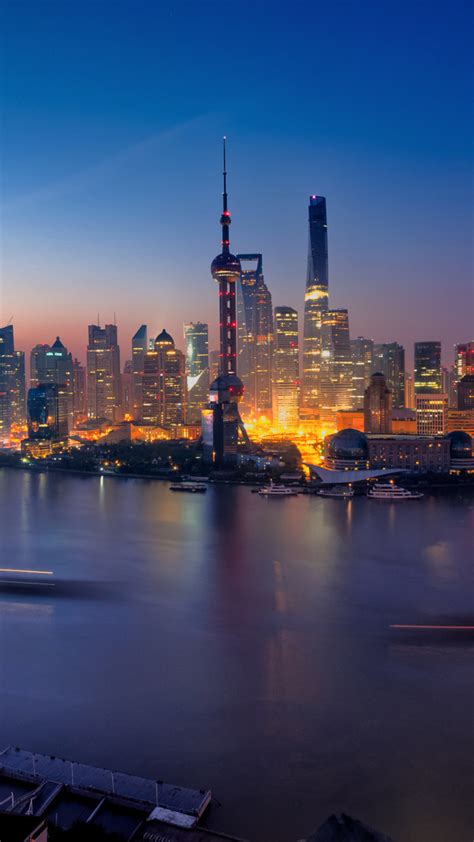 1080x1920 Shanghai China Buildings Light Iphone 76s6 Plus Pixel Xl