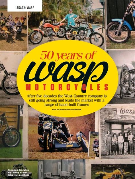 50 Years Of Wasp Motorcycle­s Pressreader