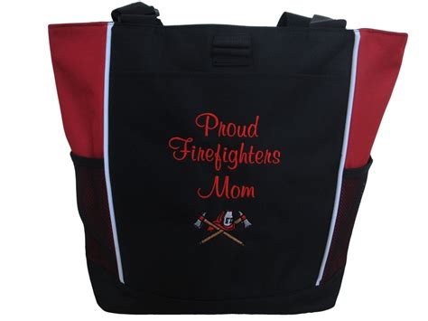 Tote Bag Personalized Proud Firefighter Wife Sister Mom Aunt Etsy