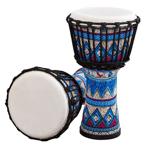 Eccomum 8 Inch Portable African Drum Djembe Hand Drum With Colorful Art