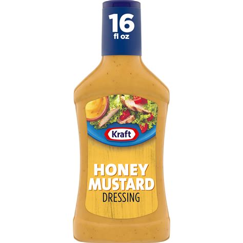 Kraft Honey Mustard Salad Dressing, 16 fl oz Bottle - Walmart.com ...