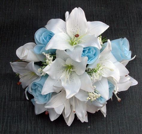 White And Blue Lily Wedding Bouquets Bouquet Idea