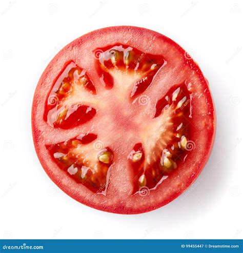 Tomato Slice Isolated Stock Image Image Of Round Food 99455447